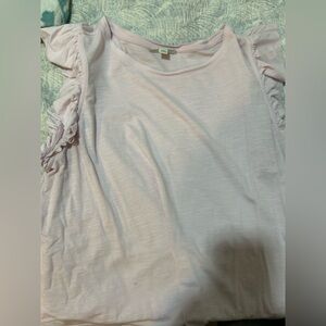 Women's Pink Ruffle Sleeve Top